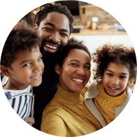 parents and children smiling